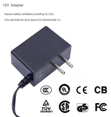 12V 1A 12Watt US EU-Wand-Berg-Stromadapter mit Niveau VI CER-UL, das für Überwachungskamera markiert wurde, führte Neonlichter