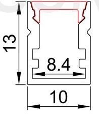 Kundenspezifisches LED Aluminiumprofil PC Abdeckungs-für Geschäfte/Haupt, überzogen angebracht