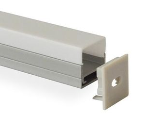 Vertiefte 0.5m LED Aluminiumprofil-Verdrängung für Tür-Fenster, silberne Farbe