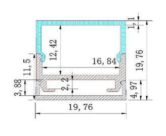 Aluminiumverdrängungsprofile u-Form LED, milchiger Diffusor für geführte Streifen, Aluminium-LED-Profile für Speicher