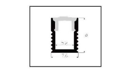 5mm geführter Streifen-Aluminiumkanal/kundenspezifische Aluminiumprofile für geführte Beleuchtung