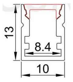 1.2m 2m LED Aluminiumprofil für geführte Streifen anodisierte 6063 geführte Profile für Speicher