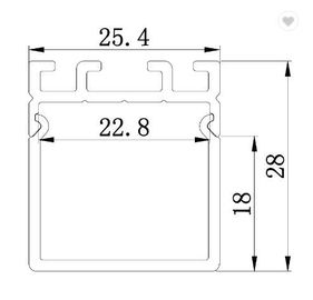 Quadratisches geformtes LED-Aluminiumprofil für Innenbeleuchtungen, überzogene Suspendierungsinstallierung