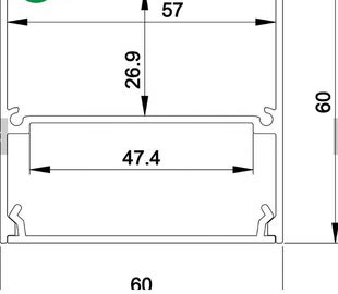 Oberflächensuspendierung angebrachtes Aluminium-LED-Profil-Legierung 6063 Alu-Verdrängungs-Profil mit CER Rohs