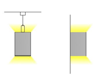 100mm*120mm Aluminium-LED Profilverdrängung für hängende Beleuchtung