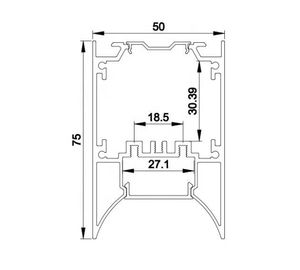 des 50mm*75mm Indirektbeleuchtungs-Aluminium-LED Profile des linearen Anhänger-LED Modul-für geführte Streifen