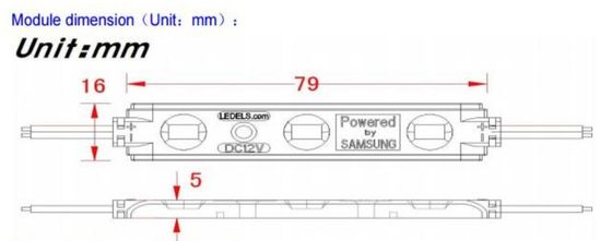 1.2w 12v 120LM 3 LED 5630 Samsung führte Modul für Kanalbuchstaben, mit 5 WASSERDICHTEN Garantie UL-Jahren CERS ROHS